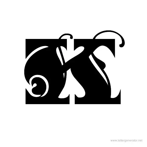 Fantastic MF Font Alphabet K