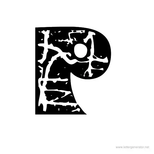 Pollock MF Font Alphabet P