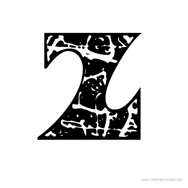 Pollock MF Font Alphabet Z
