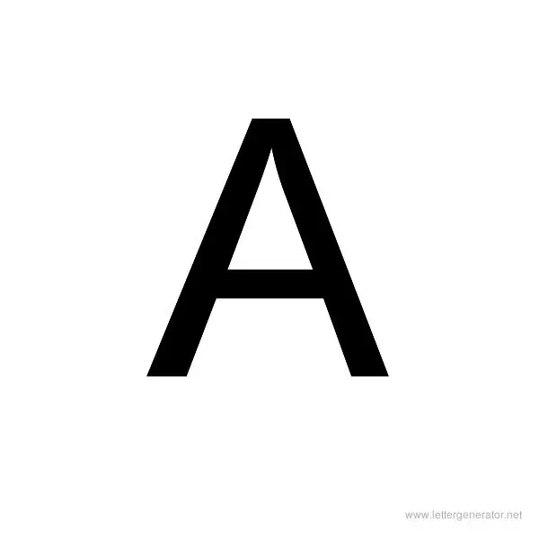 Backwards Font Alphabet A