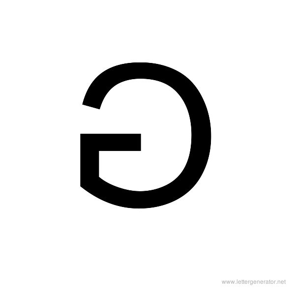 Backwards Font Alphabet G