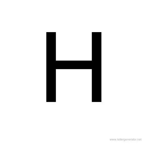 Backwards Font Alphabet H