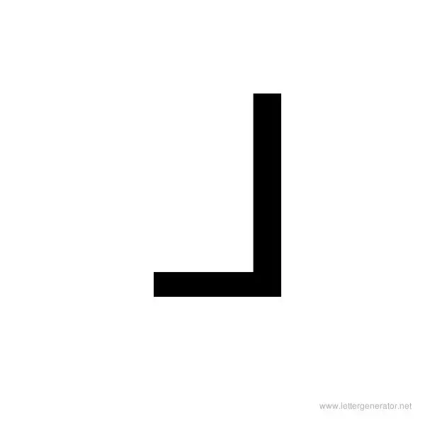 Backwards Font Alphabet L