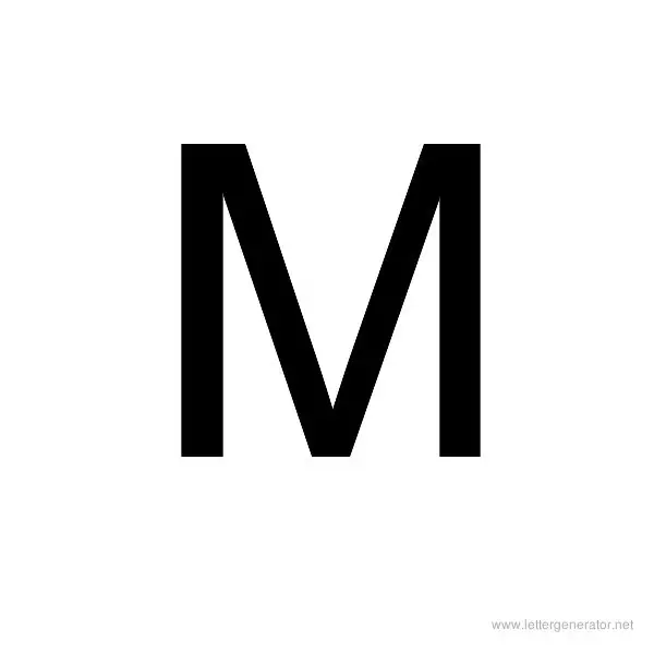 Backwards Font Alphabet M