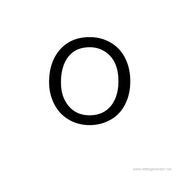 Backwards Font Alphabet O