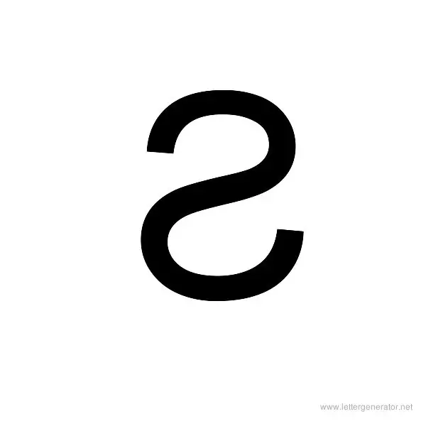 Backwards Font Alphabet S