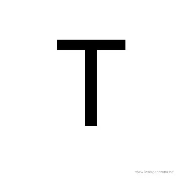 Backwards Font Alphabet T