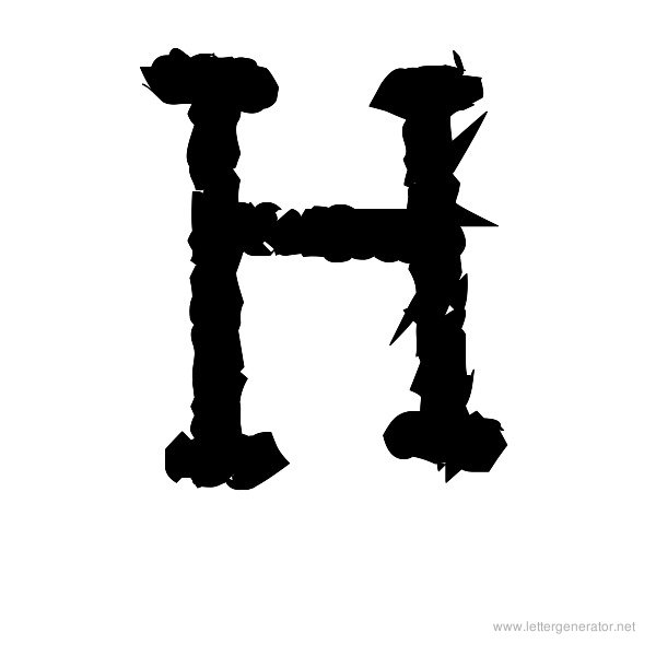 tYpEwRiTeR's ReVeNgE! Font Alphabet H