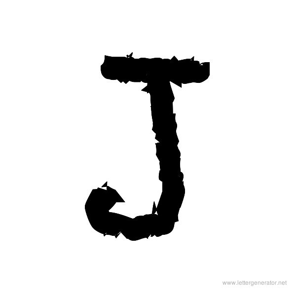 tYpEwRiTeR's ReVeNgE! Font Alphabet J