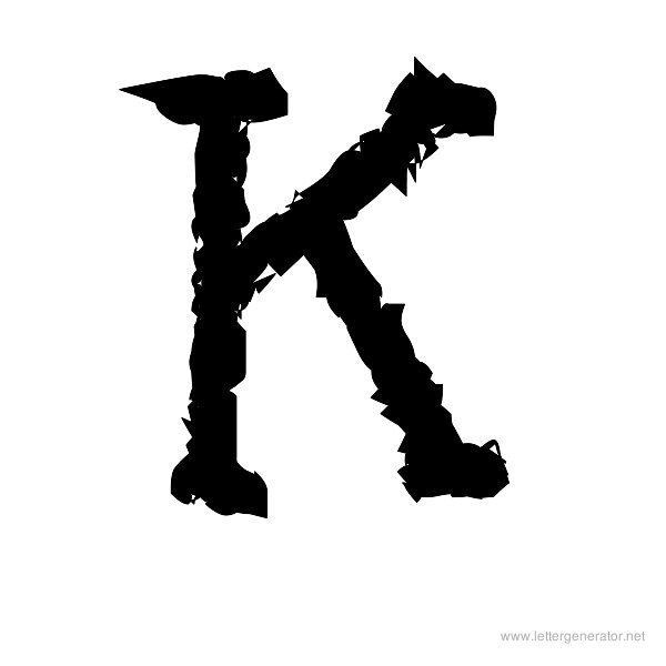 tYpEwRiTeR's ReVeNgE! Font Alphabet K