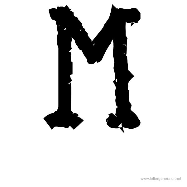 tYpEwRiTeR's ReVeNgE! Font Alphabet M