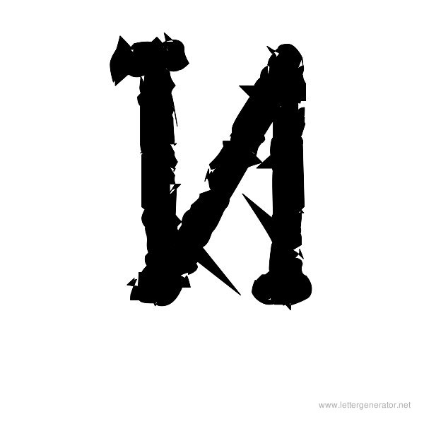 tYpEwRiTeR's ReVeNgE! Font Alphabet N