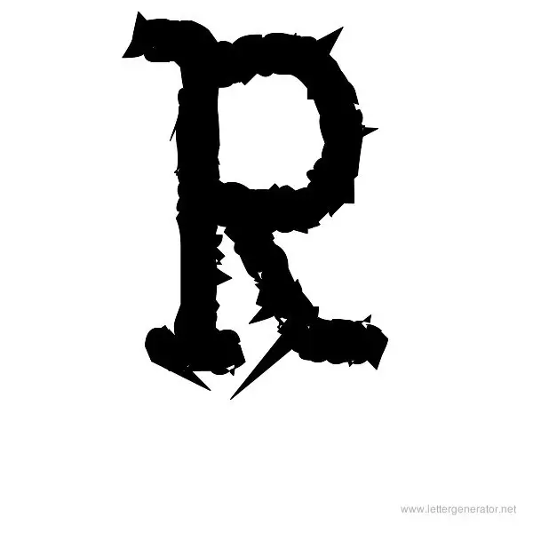tYpEwRiTeR's ReVeNgE! Font Alphabet R