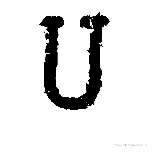 tYpEwRiTeR's ReVeNgE! Font Alphabet U