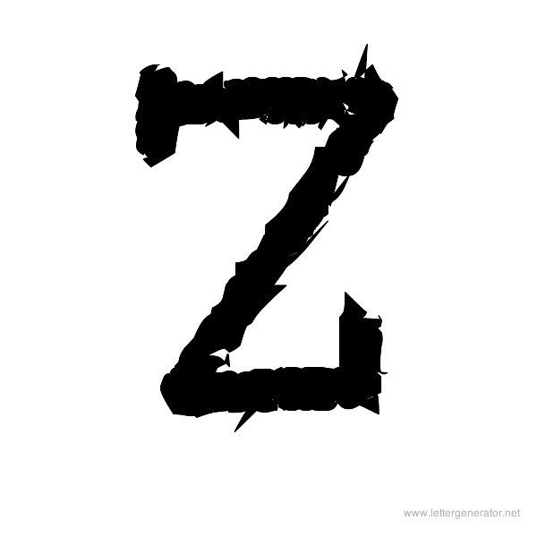 tYpEwRiTeR's ReVeNgE! Font Alphabet Z