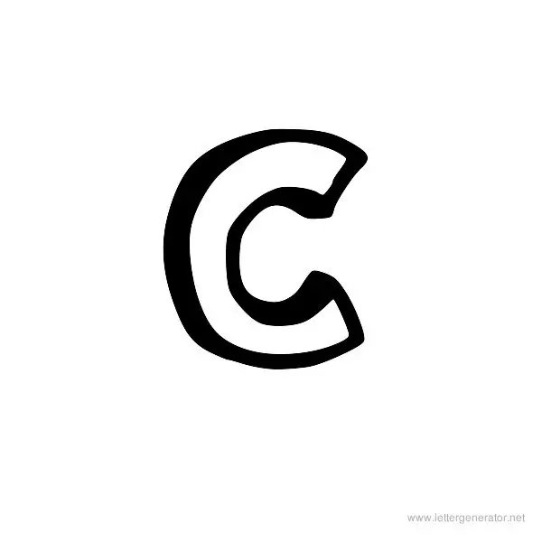 Bistro Block Font Alphabet C