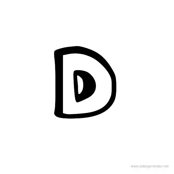Bistro Block Font Alphabet D