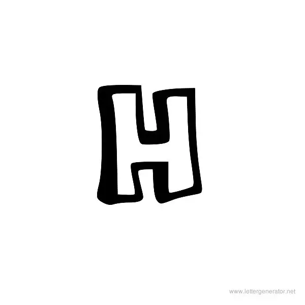 Bistro Block Font Alphabet H