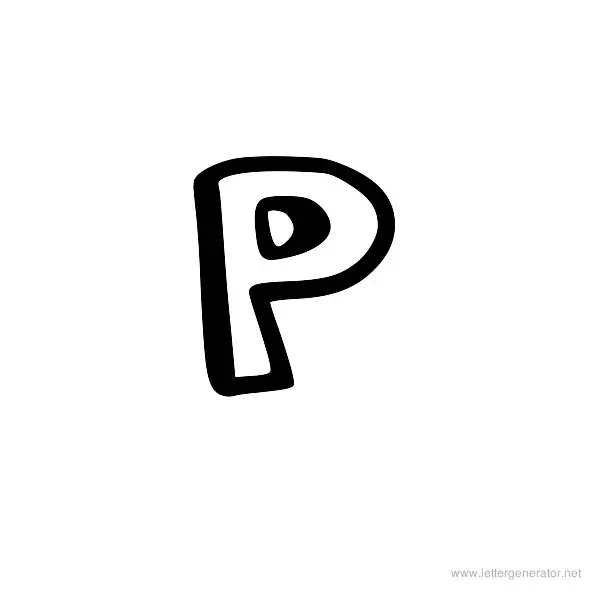 Bistro Block Font Alphabet P