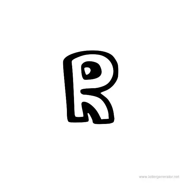 Bistro Block Font Alphabet R
