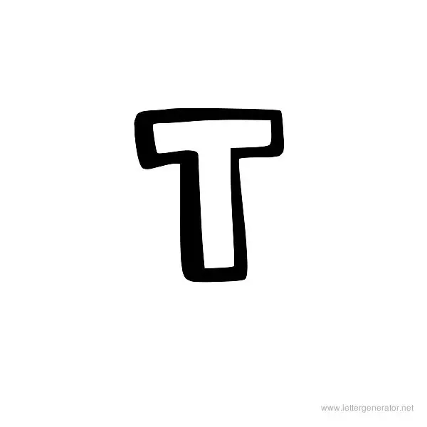 Bistro Block Font Alphabet T