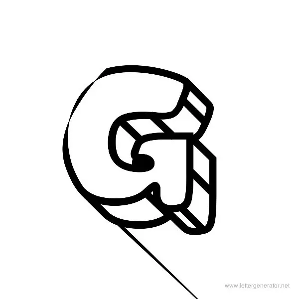 Block Head Font Alphabet G