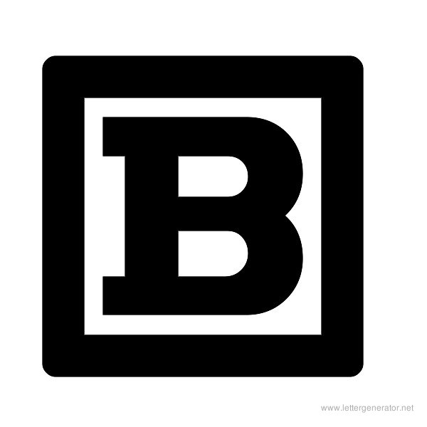 ChockABlockNF Font Alphabet B