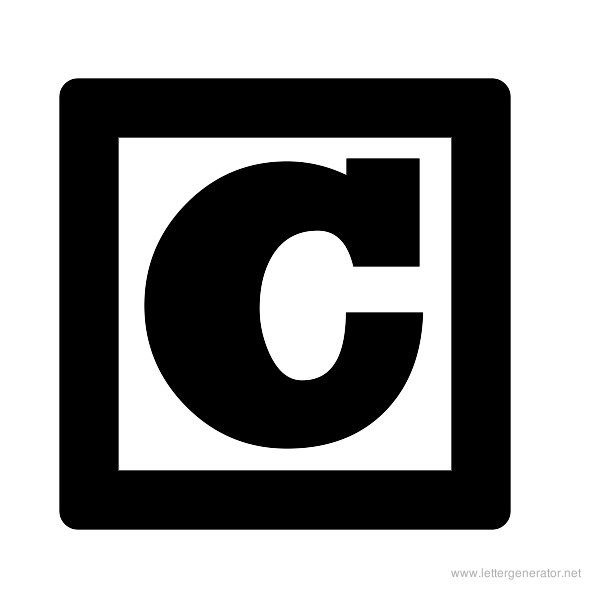 ChockABlockNF Font Alphabet C