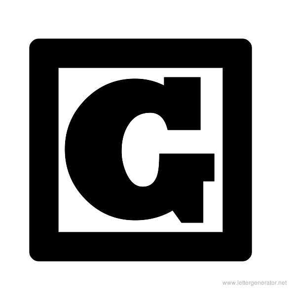 ChockABlockNF Font Alphabet G