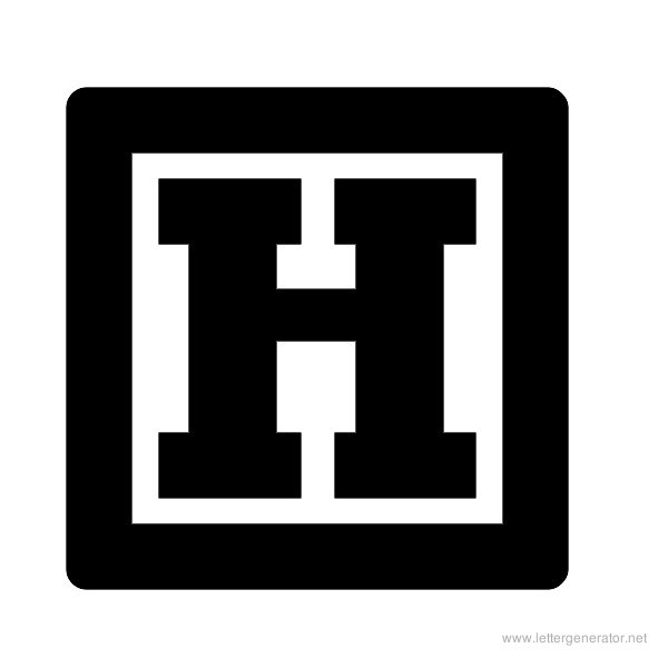 ChockABlockNF Font Alphabet H