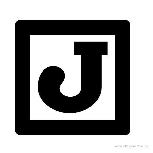 ChockABlockNF Font Alphabet J