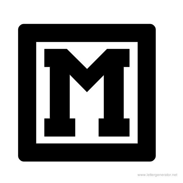 ChockABlockNF Font Alphabet M