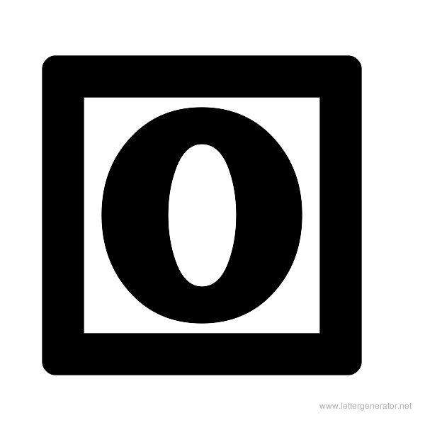 ChockABlockNF Font Alphabet O