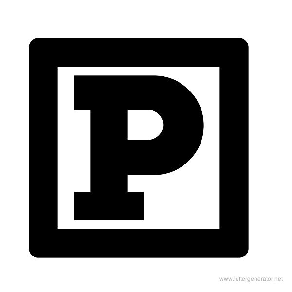 ChockABlockNF Font Alphabet P