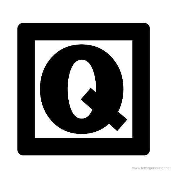 ChockABlockNF Font Alphabet Q