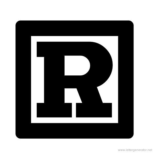 ChockABlockNF Font Alphabet R