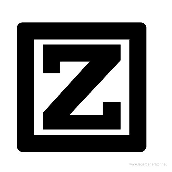 ChockABlockNF Font Alphabet Z