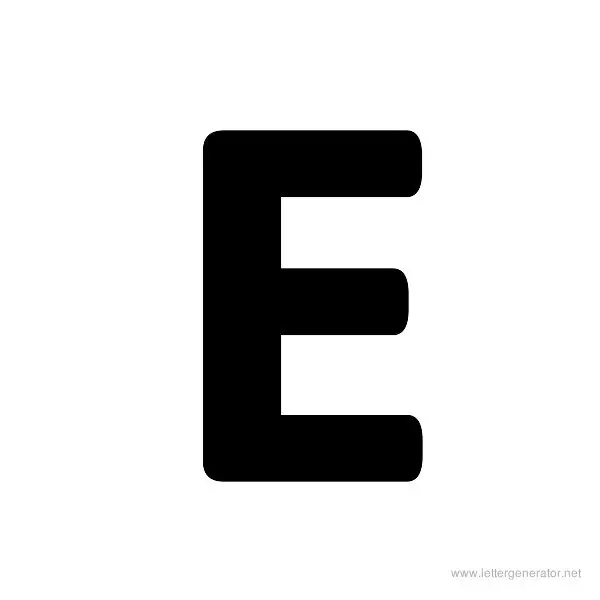 ASAP Font Alphabet E