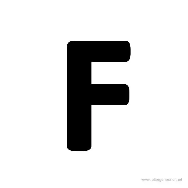 ASAP Font Alphabet F