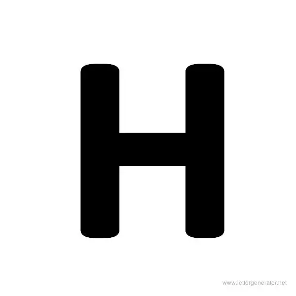 ASAP Font Alphabet H