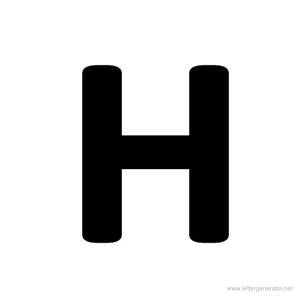 ASAP Font Alphabet H