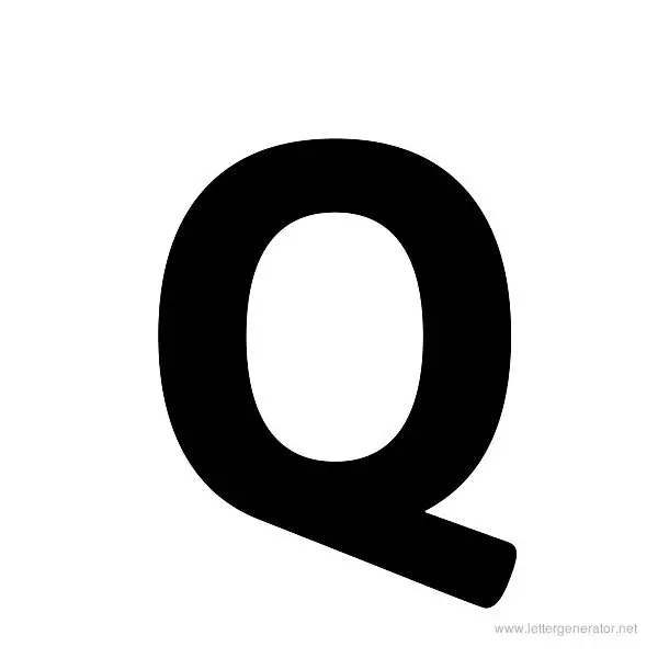 ASAP Font Alphabet Q
