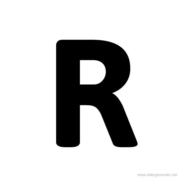ASAP Font Alphabet R