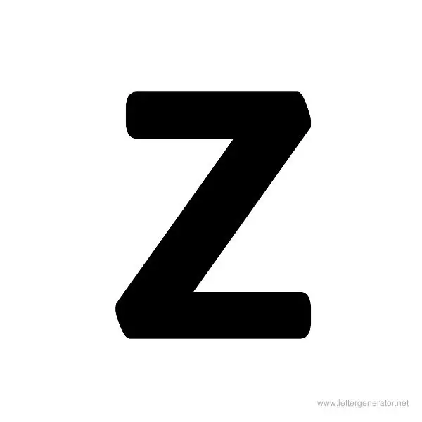 ASAP Font Alphabet Z