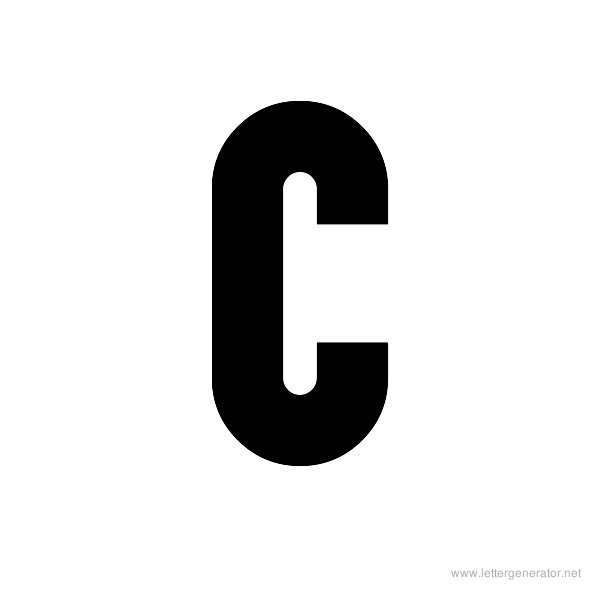 FORQUE Font Alphabet C