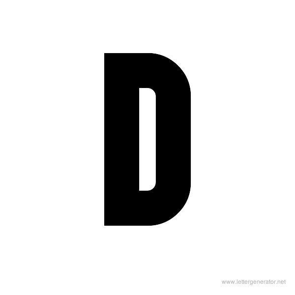 FORQUE Font Alphabet D