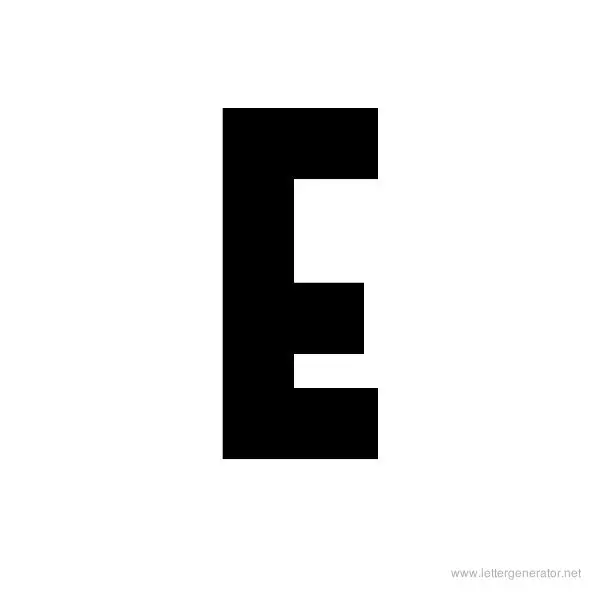 FORQUE Font Alphabet E