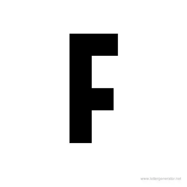 FORQUE Font Alphabet F