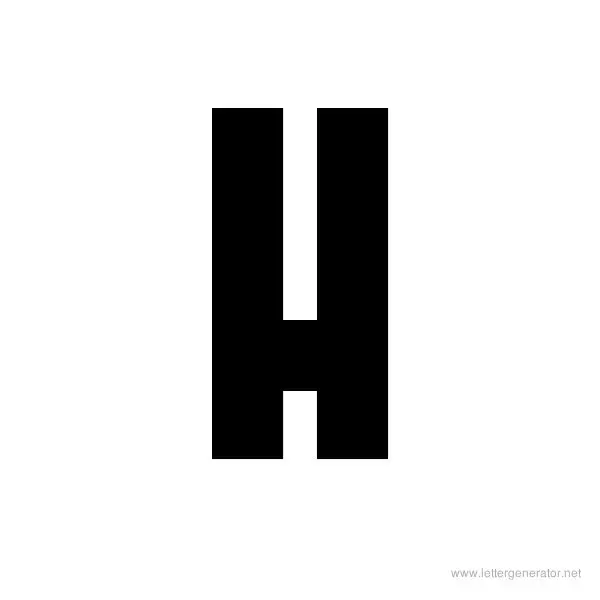 FORQUE Font Alphabet H