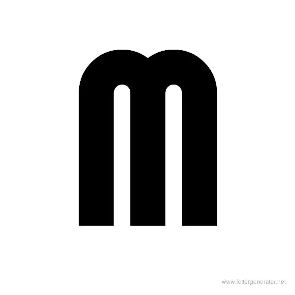 FORQUE Font Alphabet M